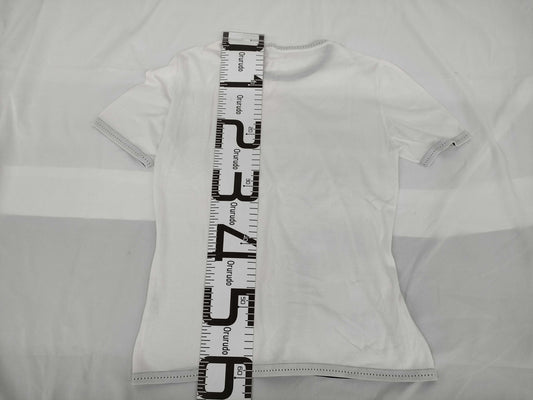 CHANEL Vertical Logo Knit T-Shirt with Missing Tag