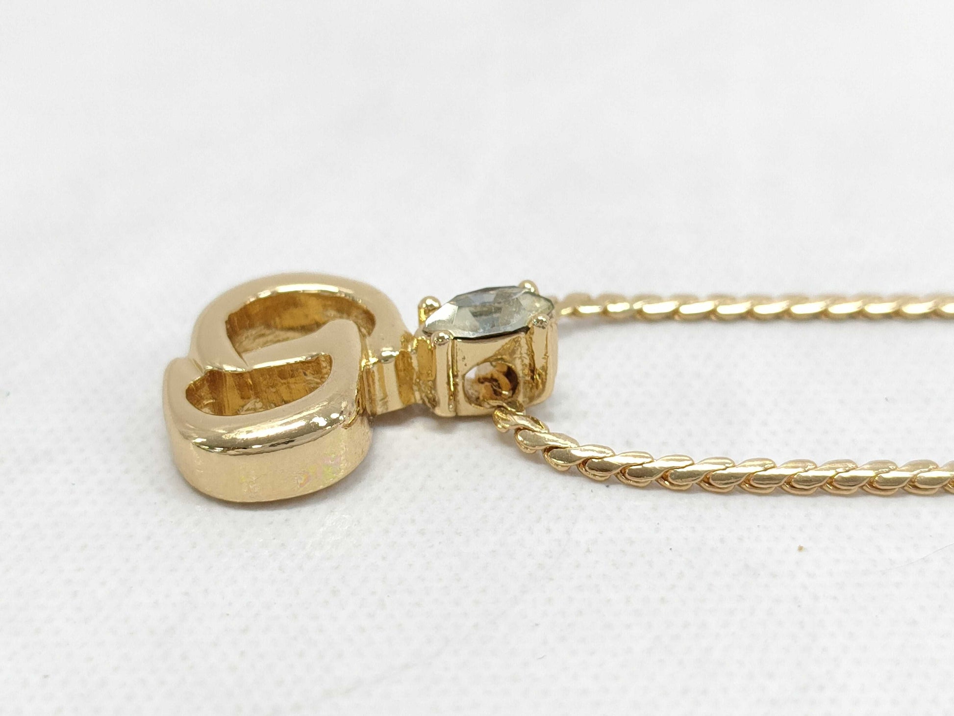 Dior G logo necklace necklace