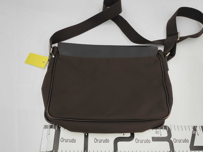 Salvatore Ferragamo Brown Leather Messenger Shoulder Bag
