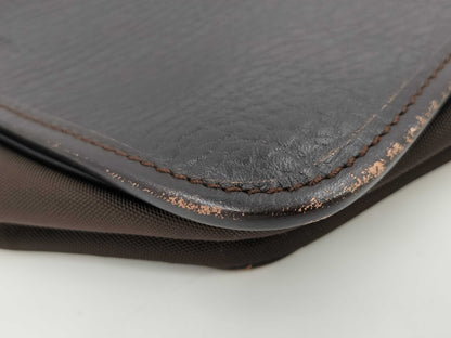 Salvatore Ferragamo Brown Leather Messenger Shoulder Bag