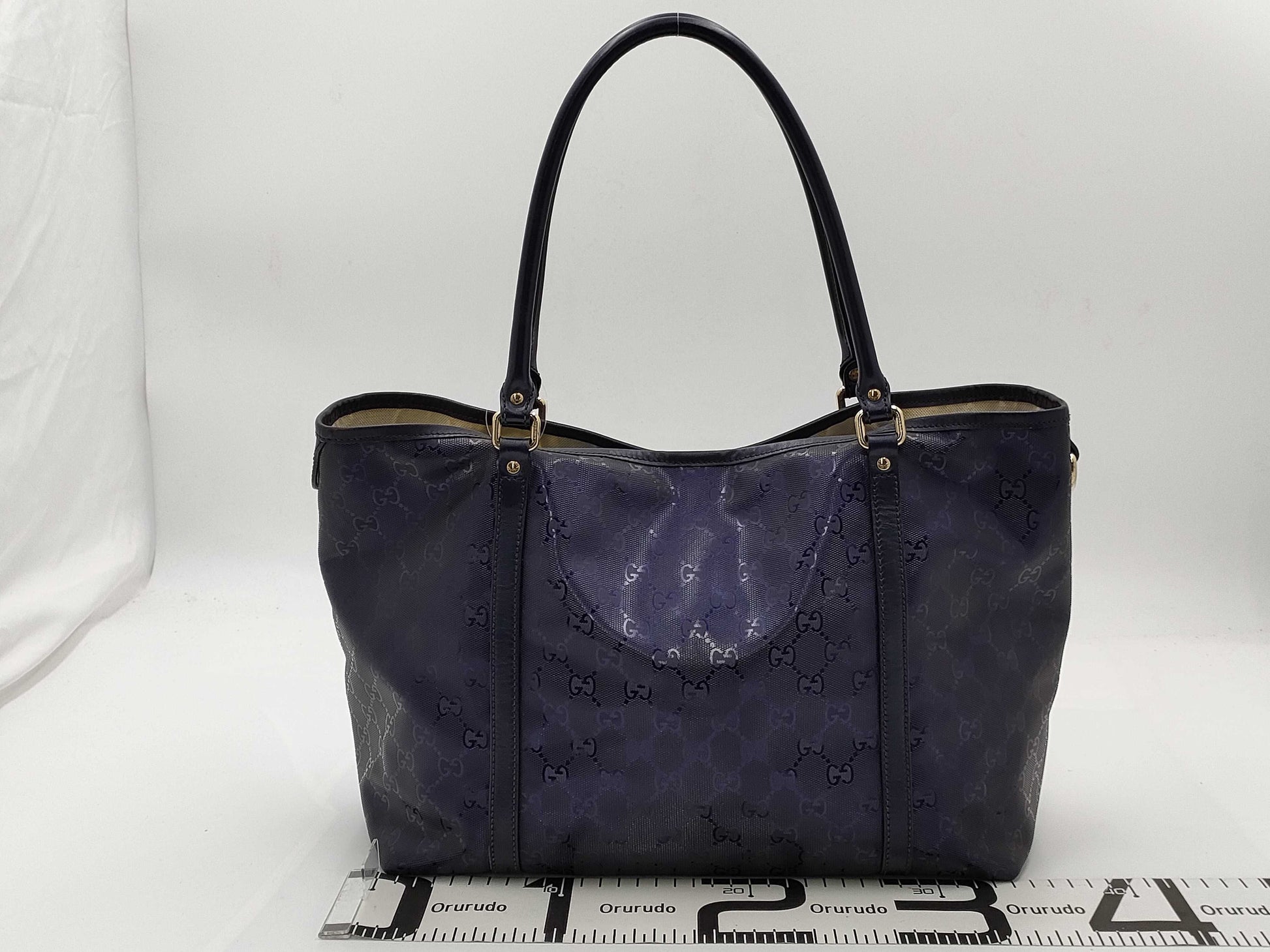 GUCCI Impreza 197953 Purple Tote Bag