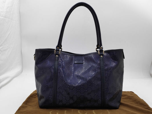GUCCI Impreza 197953 Purple Tote Bag