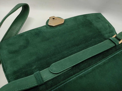 GUCCI Old Velour Shoulder Bag with Gloves and Coin Case