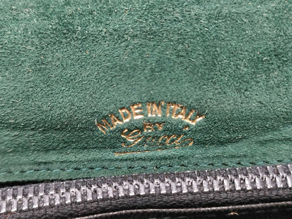 GUCCI Old Velour Shoulder Bag with Gloves and Coin Case