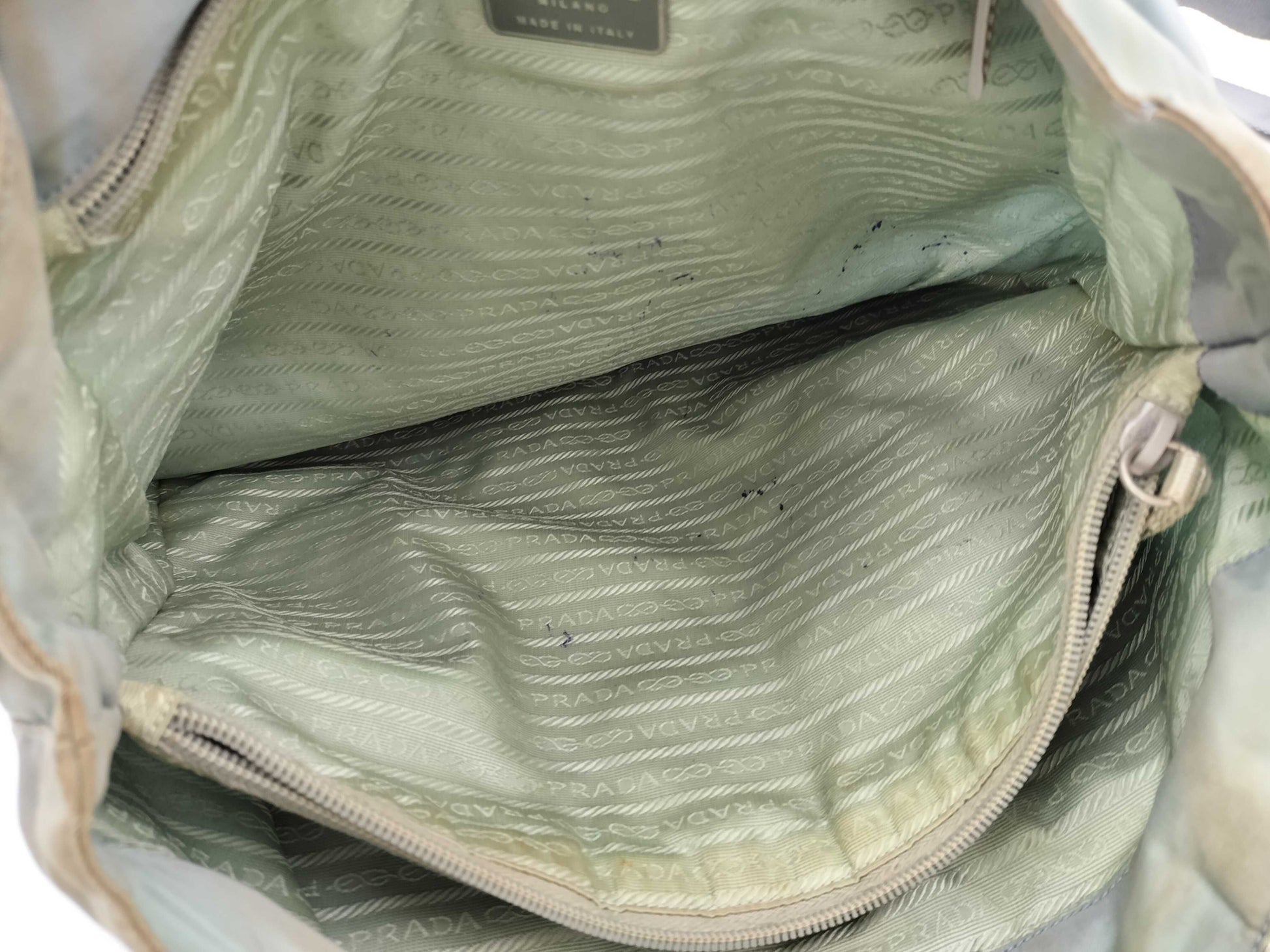 PRADA Nylon Tote Shoulder Bag, Light Blue