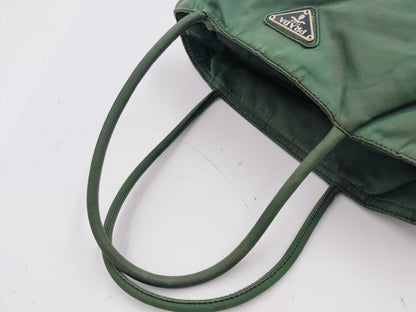 PRADA Nylon Handbag Khaki Handbag