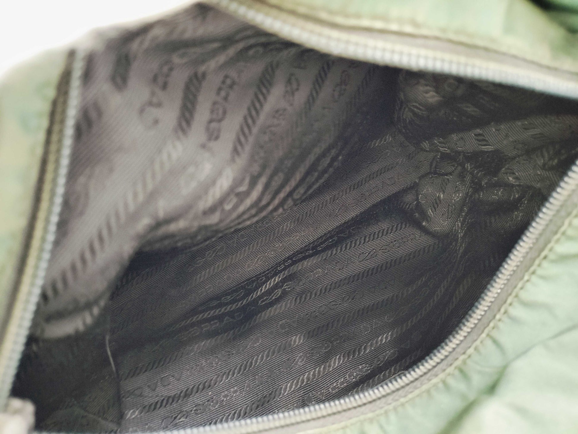 PRADA Nylon Handbag Khaki Handbag