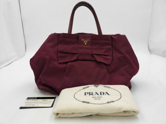 PRADA Nylon Ribbon Handbag