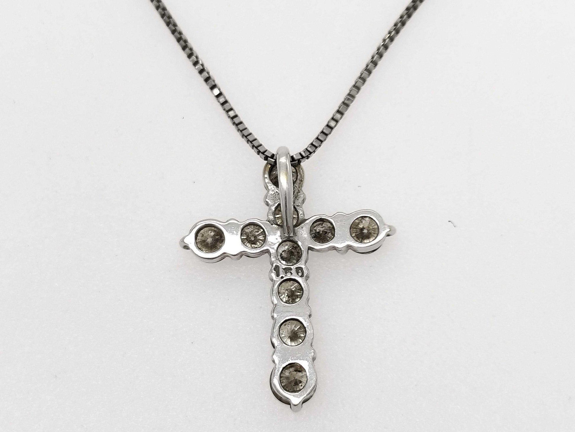 D1.58ct Pt850/K18 4.5g Necklace 