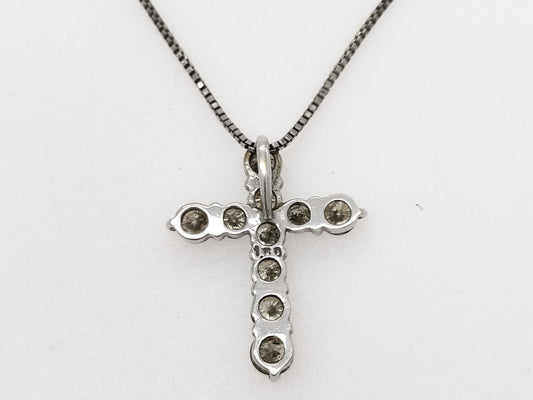 D1.58ct Pt850/K18 4.5g Necklace 