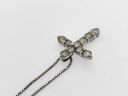 D1.58ct Pt850/K18 4.5g Necklace 