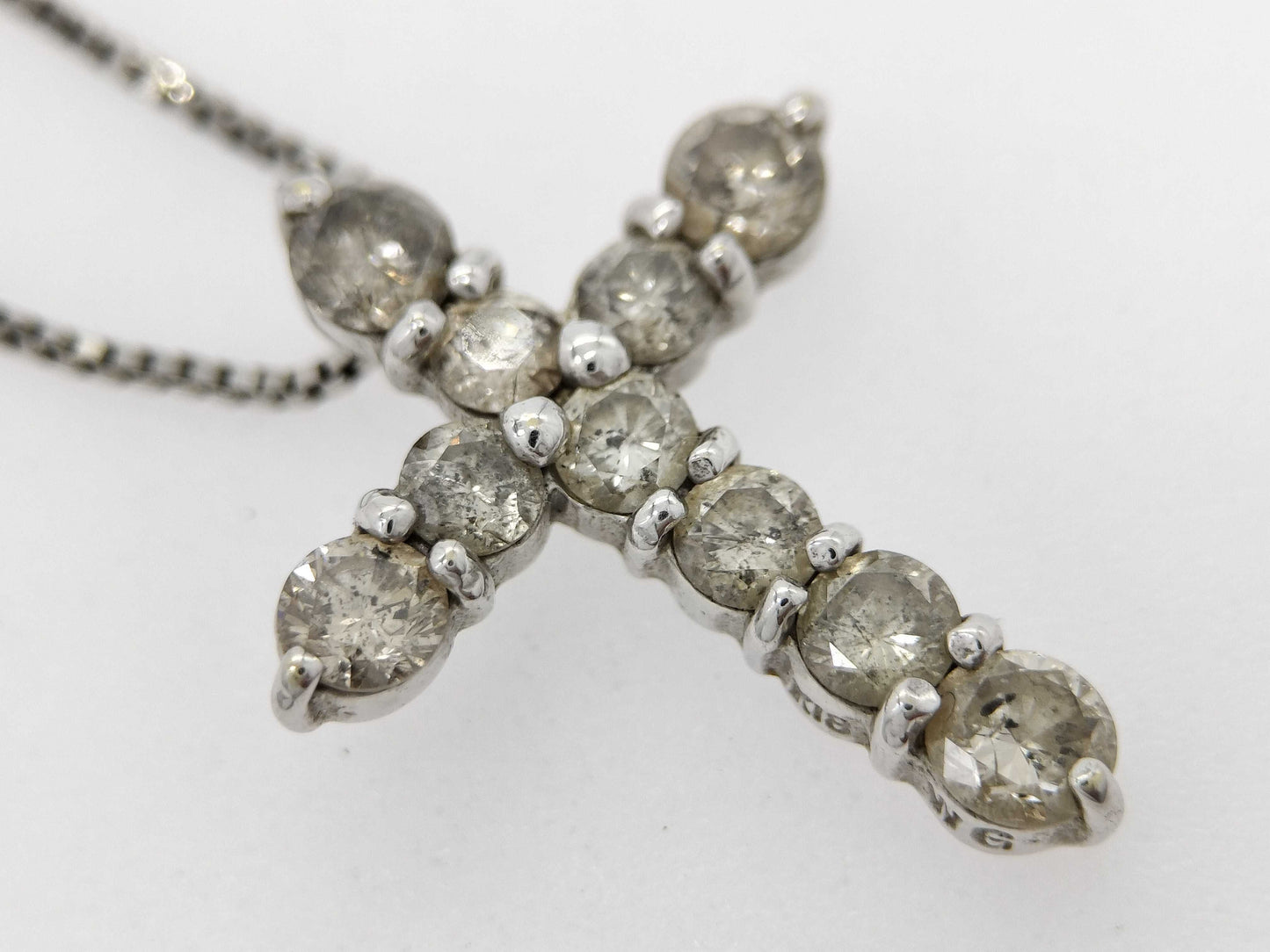 D1.58ct Pt850/K18 4.5g Necklace 