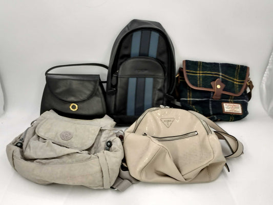 5 handbags including Coach and Guess
