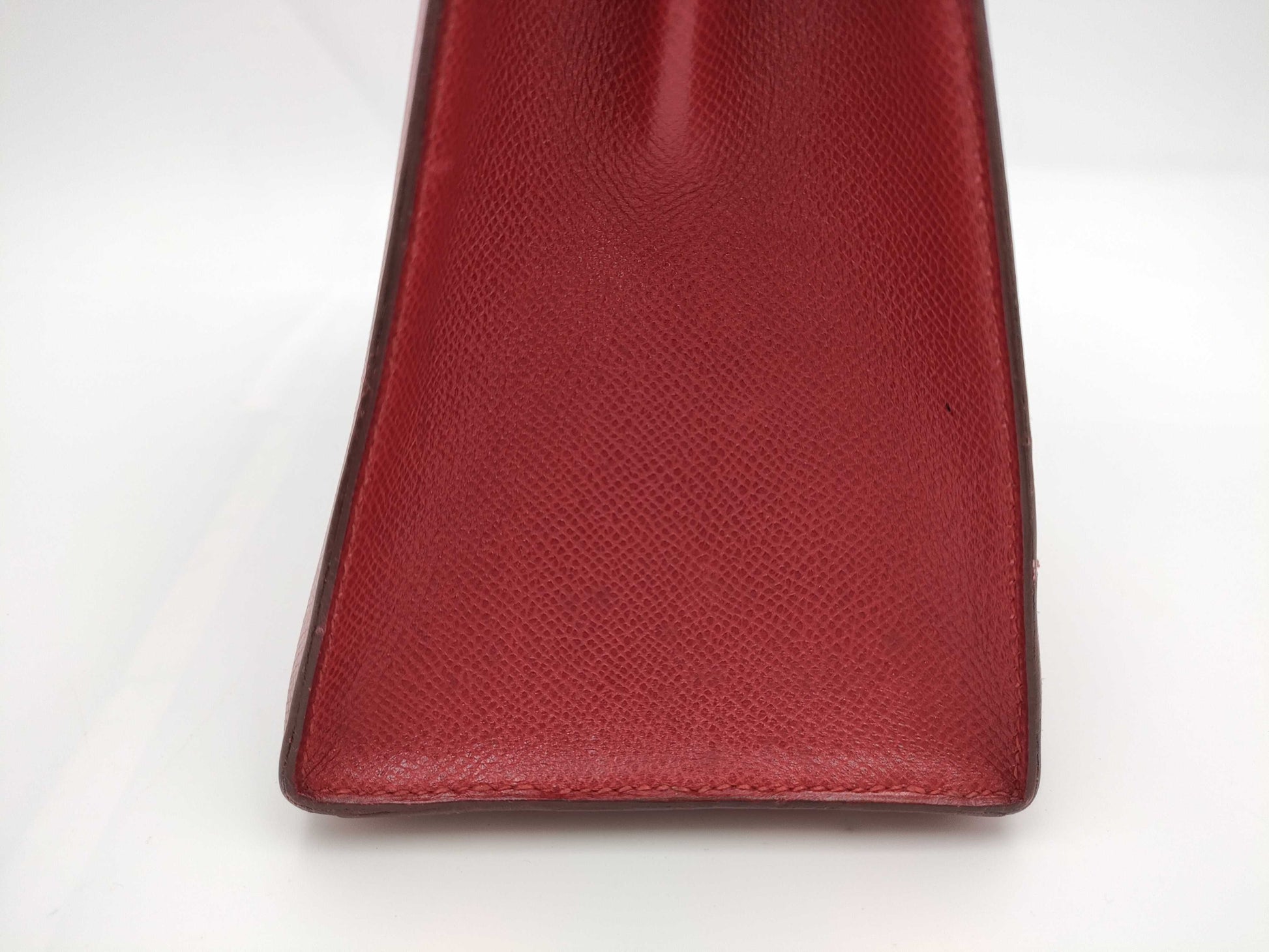 HERMES Kelly 28 Epsom Red Gold Hardware 〇U Stamp Handbag
