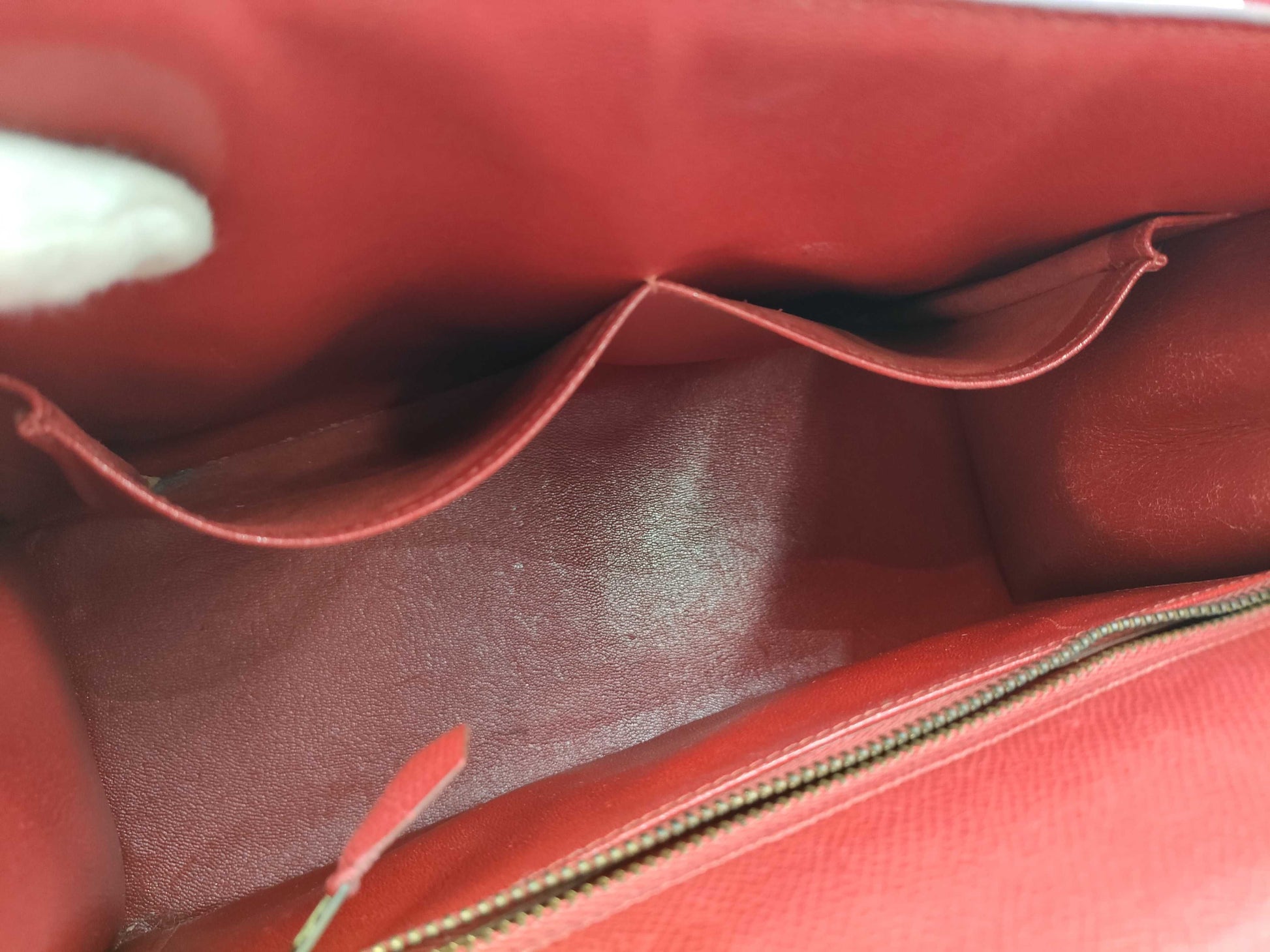 HERMES Kelly 28 Epsom Red Gold Hardware 〇U Stamp Handbag