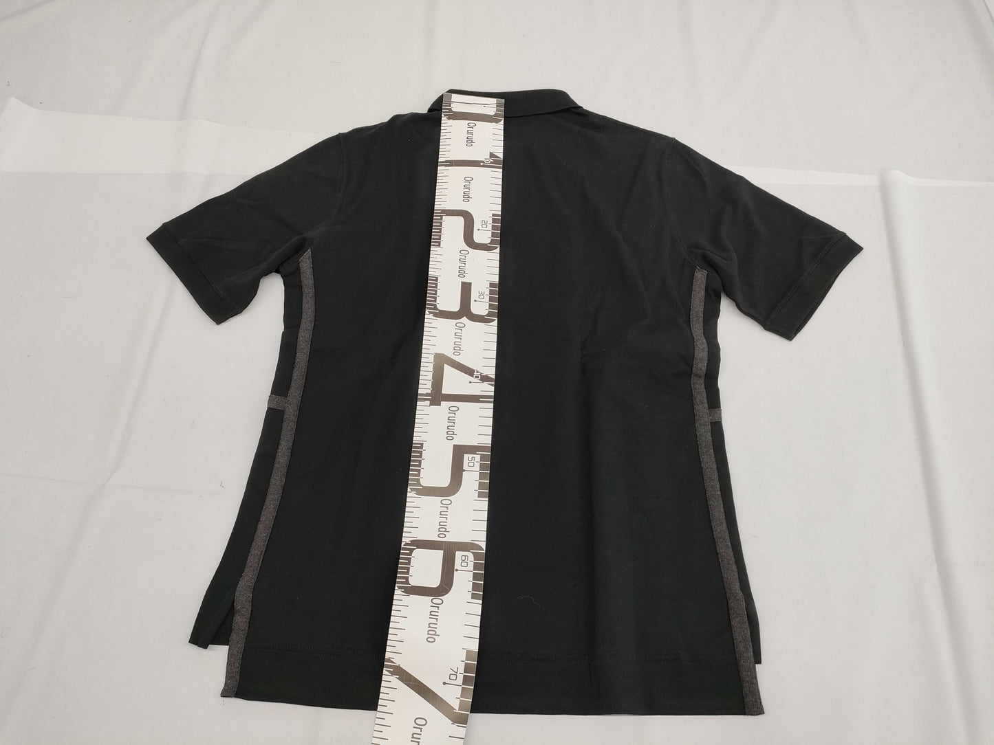 HERMES Serie Button Short Sleeve Polo Shirt Black/Unused Tops