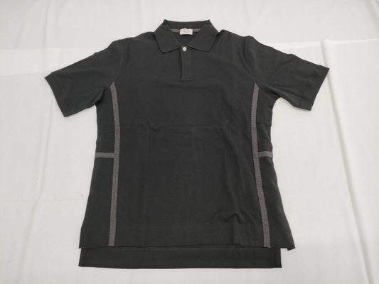 HERMES Serie Button Short Sleeve Polo Shirt Black/Unused Tops