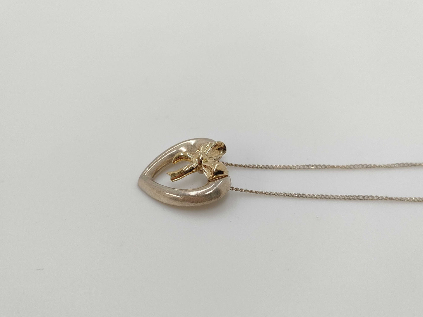 Tiffany & Co. Heart Ribbon Motif Necklace