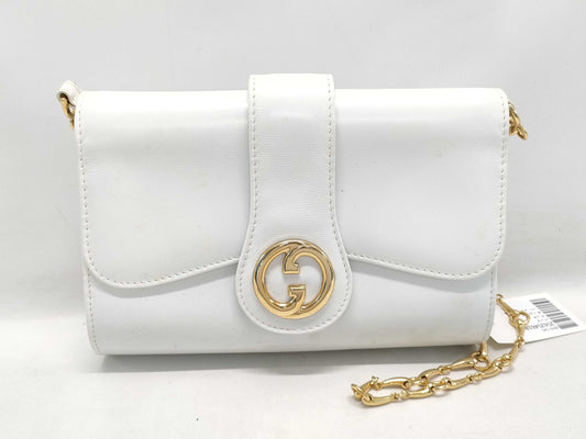 GUCCI Old Leather Chain Shoulder Bag