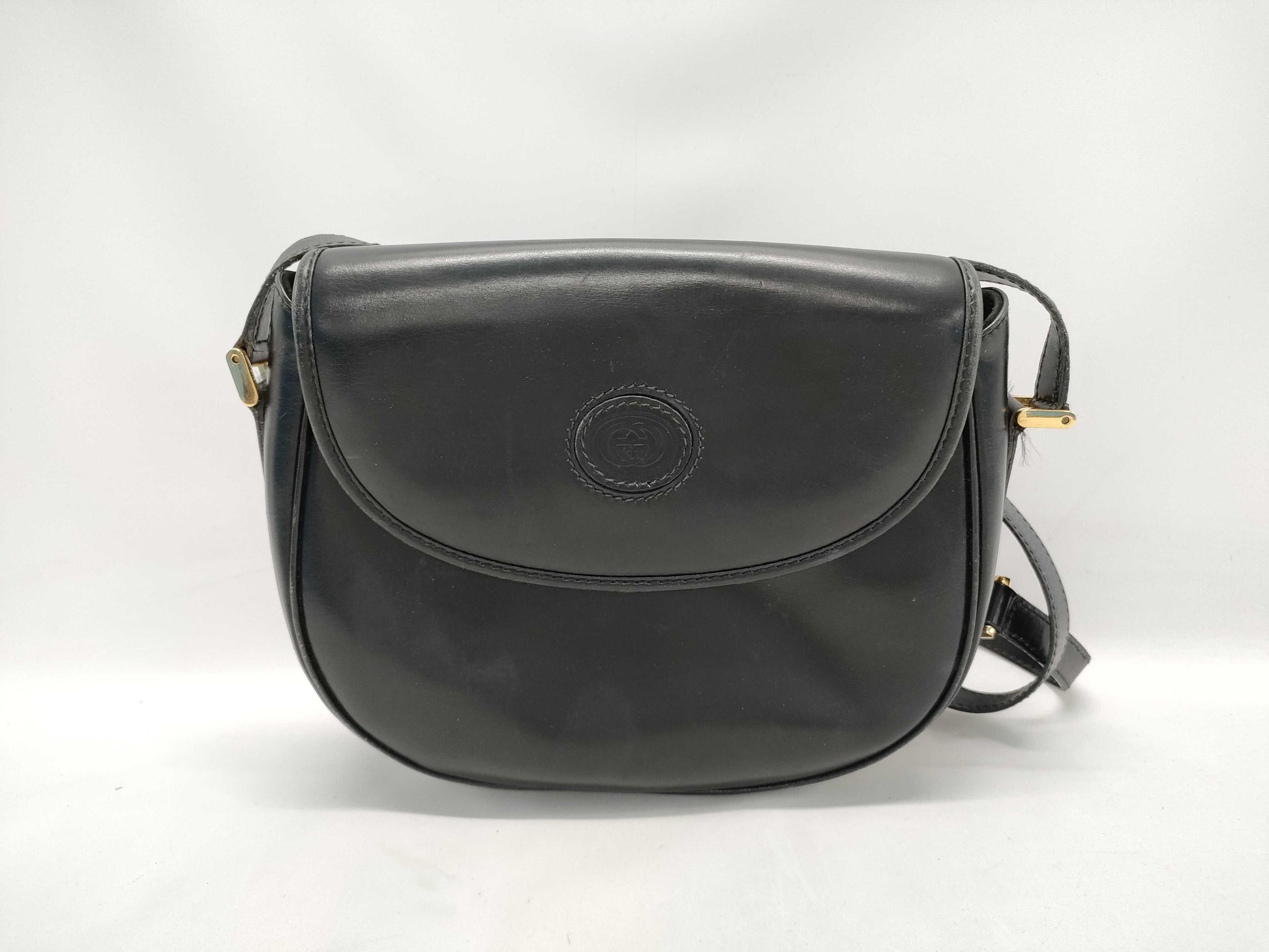 GUCCI Old Leather Shoulder Bag