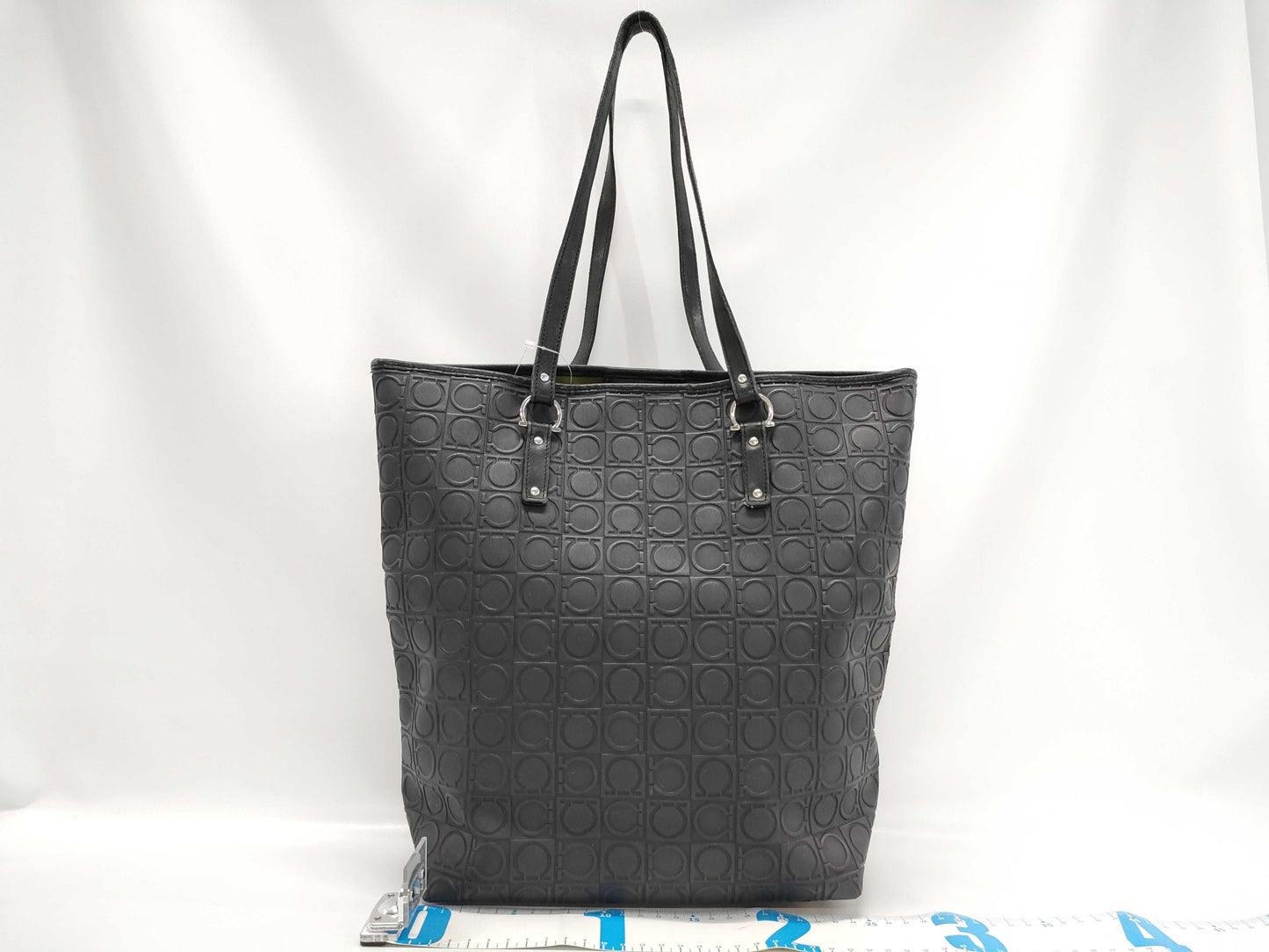Salvatore Ferragamo Gancini Logo Leather Tote Bag