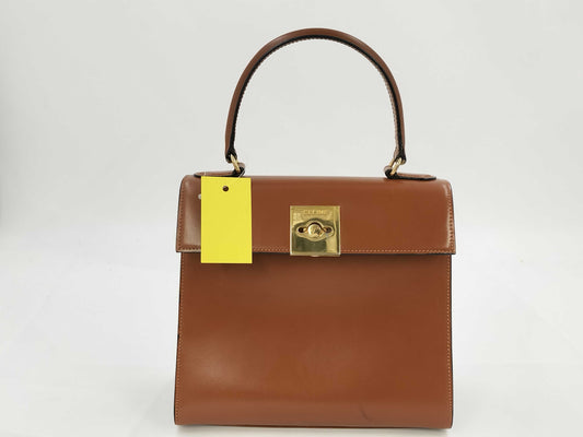 CELINE Calfskin Kelly-style Handbag