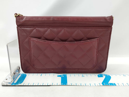 CHANEL Lambskin Matelasse Chain Shoulder Bag No. 18