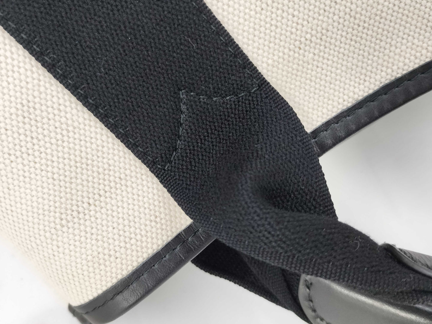 BALENCIAGA canvas and leather tote bag