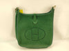 HERMES [Engraved] □A Evelyn I Green Shoulder Bag