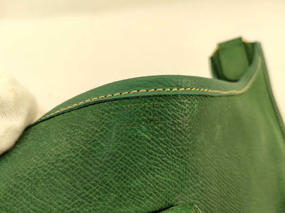HERMES [Engraved] □A Evelyn I Green Shoulder Bag