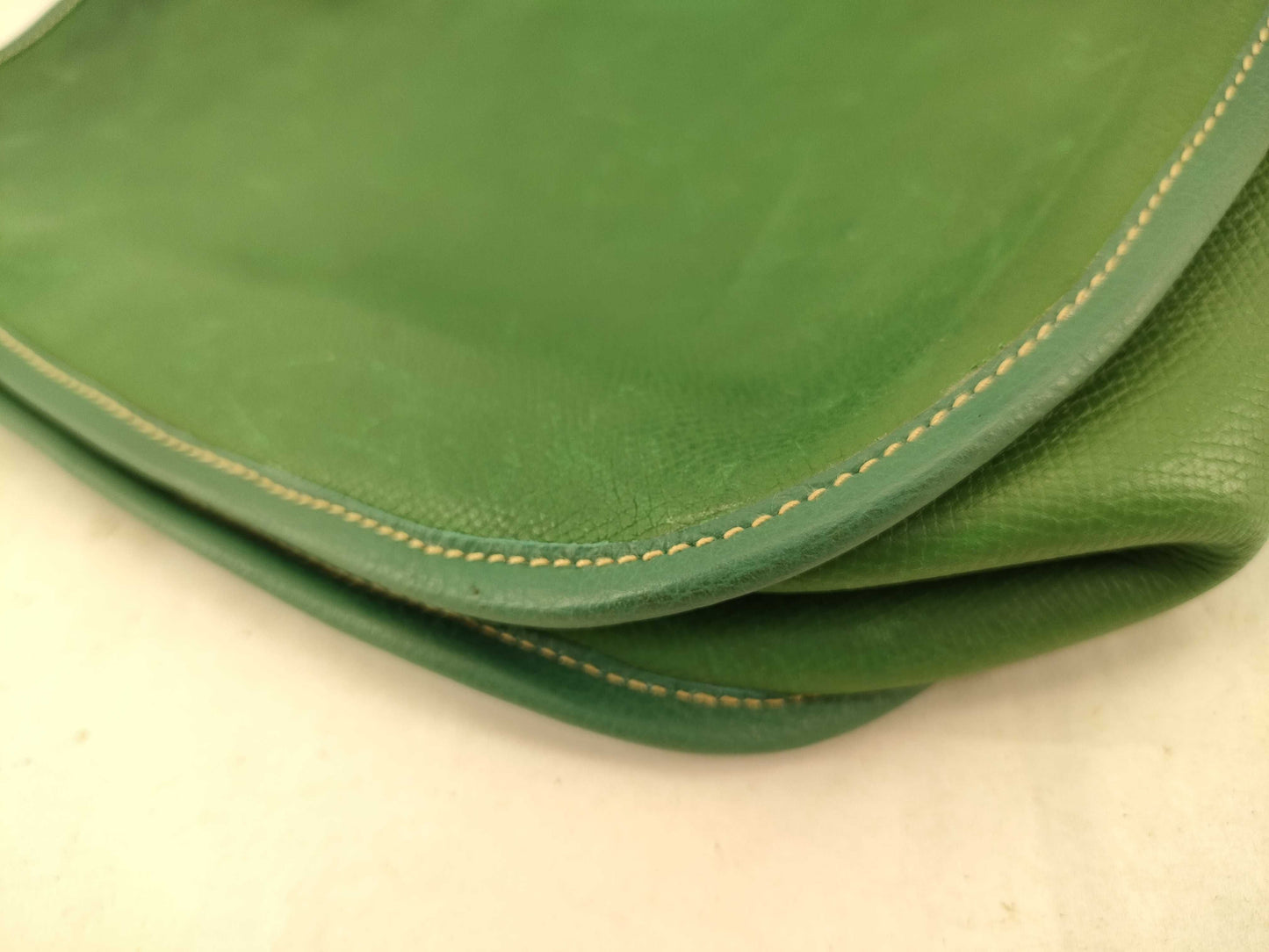 HERMES [Engraved] □A Evelyn I Green Shoulder Bag