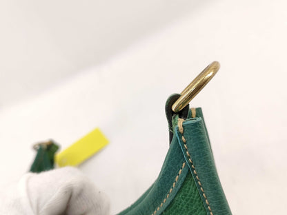 HERMES [Engraved] □A Evelyn I Green Shoulder Bag