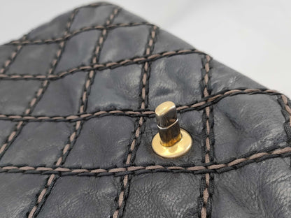 CHANEL [With sticker] No. 19 Calfskin Wild Stitch Matelasse Shoulder Bag