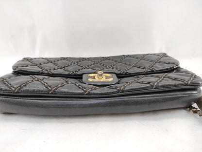 CHANEL [With sticker] No. 19 Calfskin Wild Stitch Matelasse Shoulder Bag
