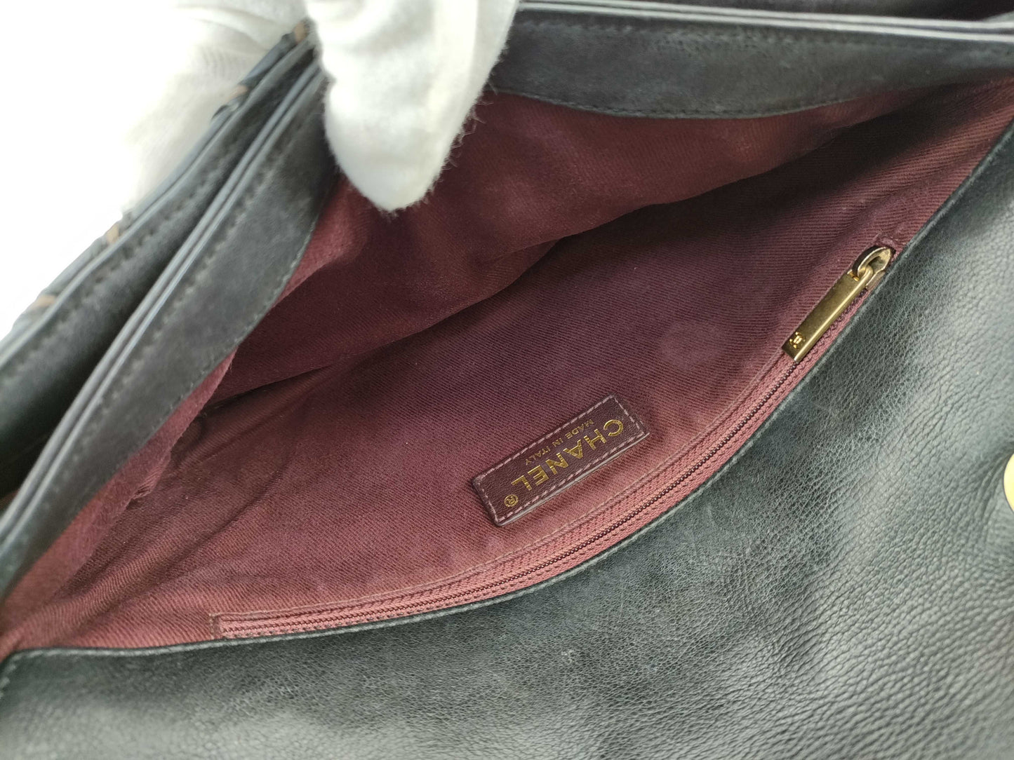 CHANEL [With sticker] No. 19 Calfskin Wild Stitch Matelasse Shoulder Bag