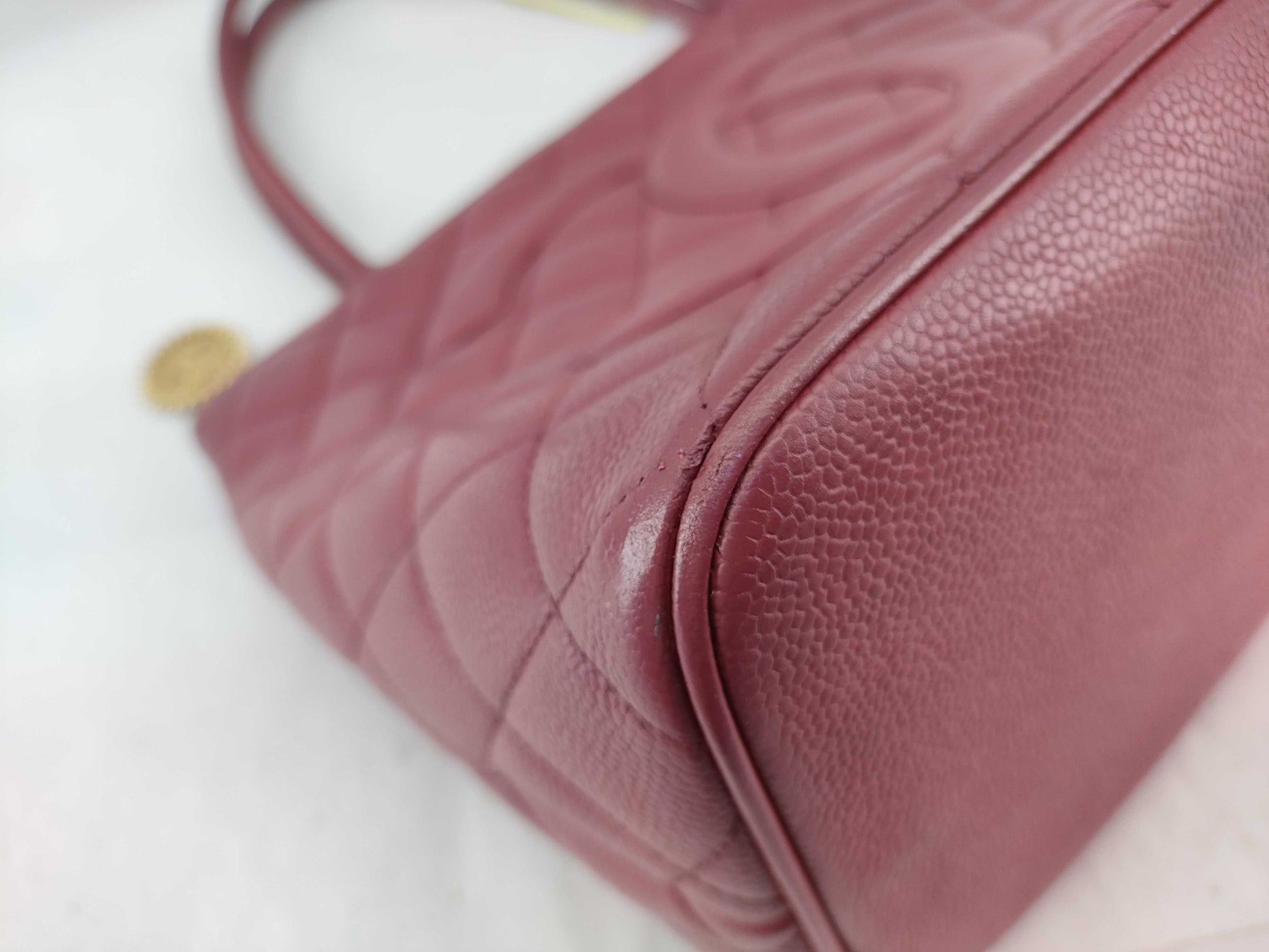 CHANEL [With sticker] No. 6 Caviar Skin Reproduction Tote Bag