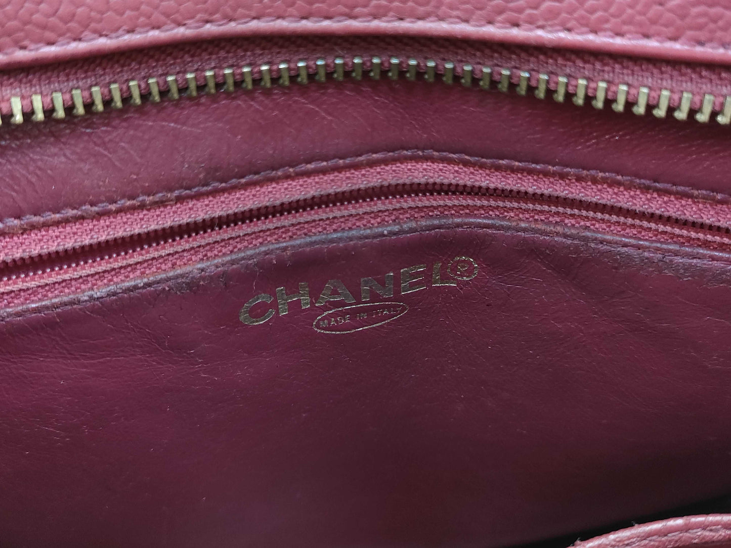 CHANEL [With sticker] No. 6 Caviar Skin Reproduction Tote Bag