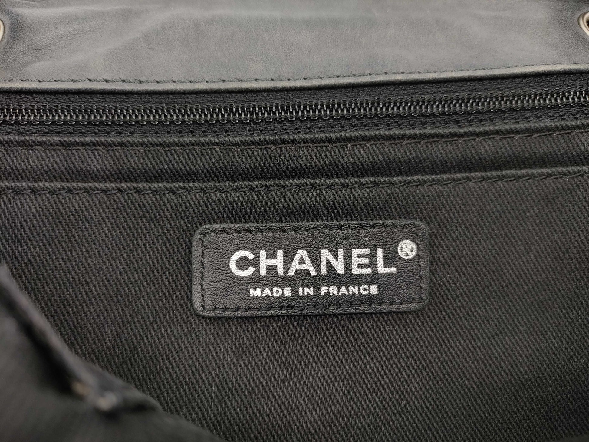 CHANEL [With sticker] No. 11 Calfskin Double Chain Shoulder Bag in Silver Gray
