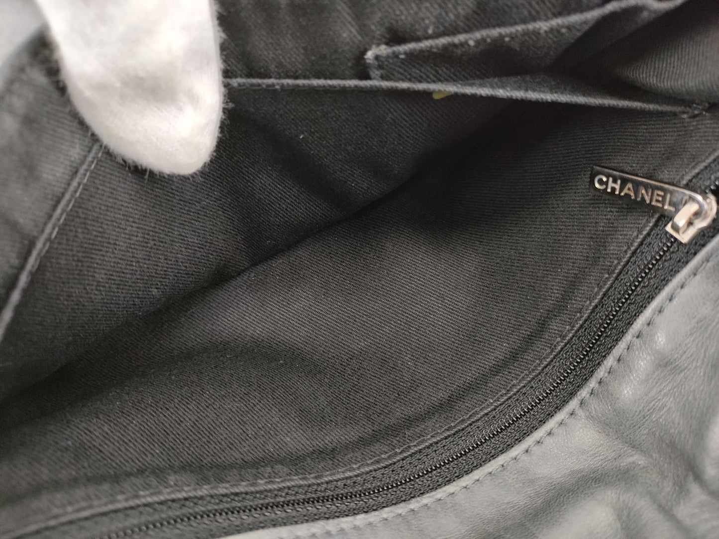 CHANEL [With sticker] No. 11 Calfskin Double Chain Shoulder Bag in Silver Gray