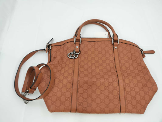 GUCCI Leather 2-Way Handbag Handbag