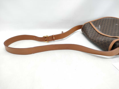 CELINE Macadam Shoulder Bag with Round Metal Fittings