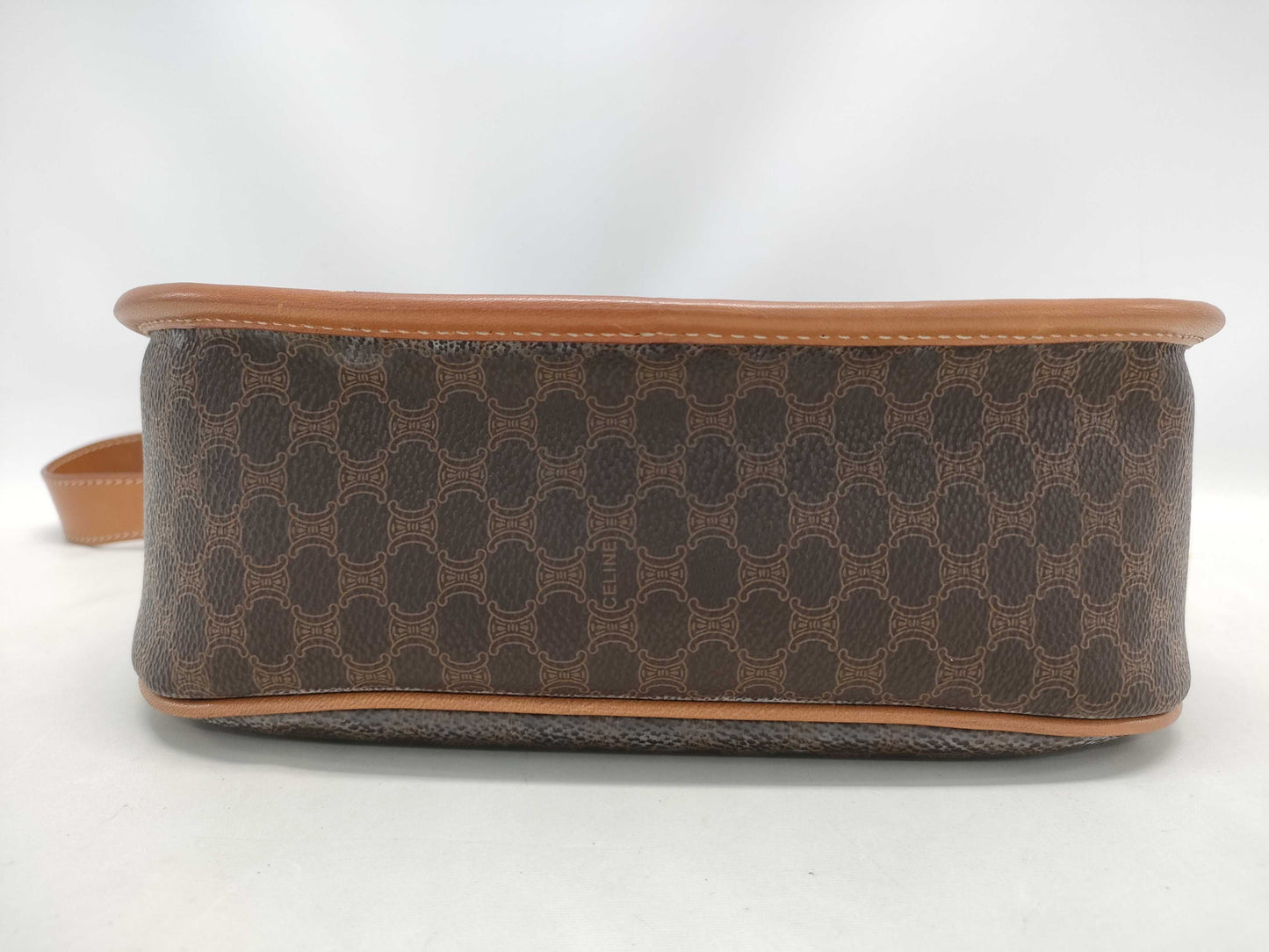 CELINE Macadam Shoulder Bag with Round Metal Fittings