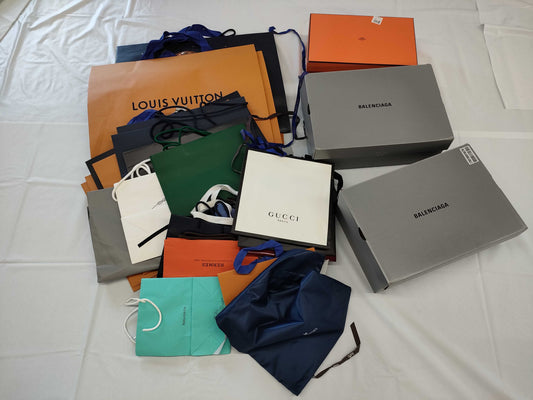 LOUIS VUITTON Rolex / Balenciaga / Hermes / Vuitton / Dior Empty Boxes / Paper Bags *34 pieces Empty Brand Boxes Bulk Empty Brand Boxes Bulk 