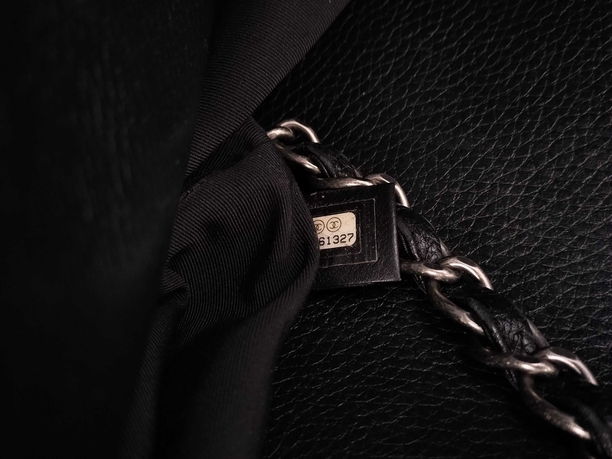 CHANEL 26261327 Calfskin Chain Tote 2-Way Tote Bag, No. 26