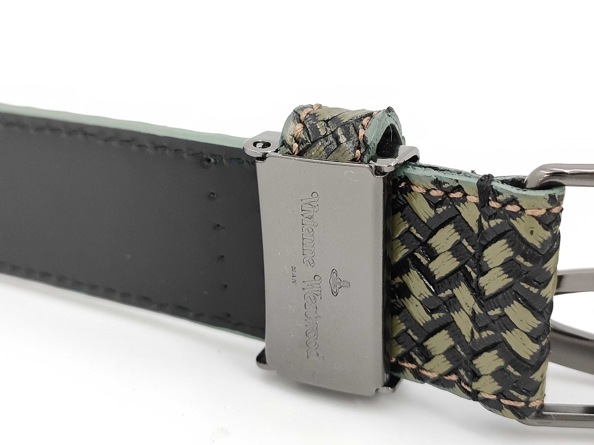 Vivienne Westwood Men's Leather Belt with Orb Buckle