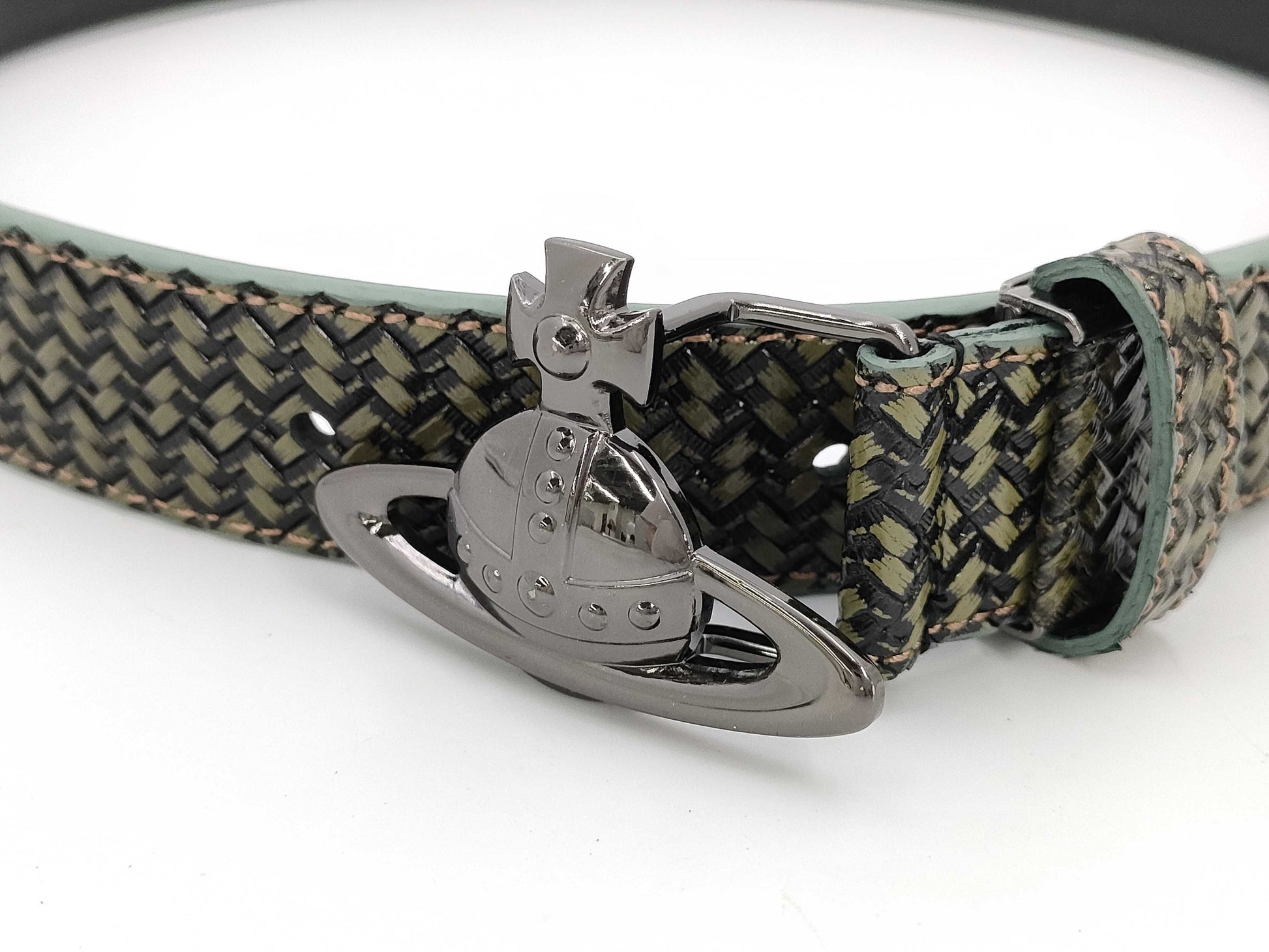 Vivienne Westwood Men's Leather Belt with Orb Buckle