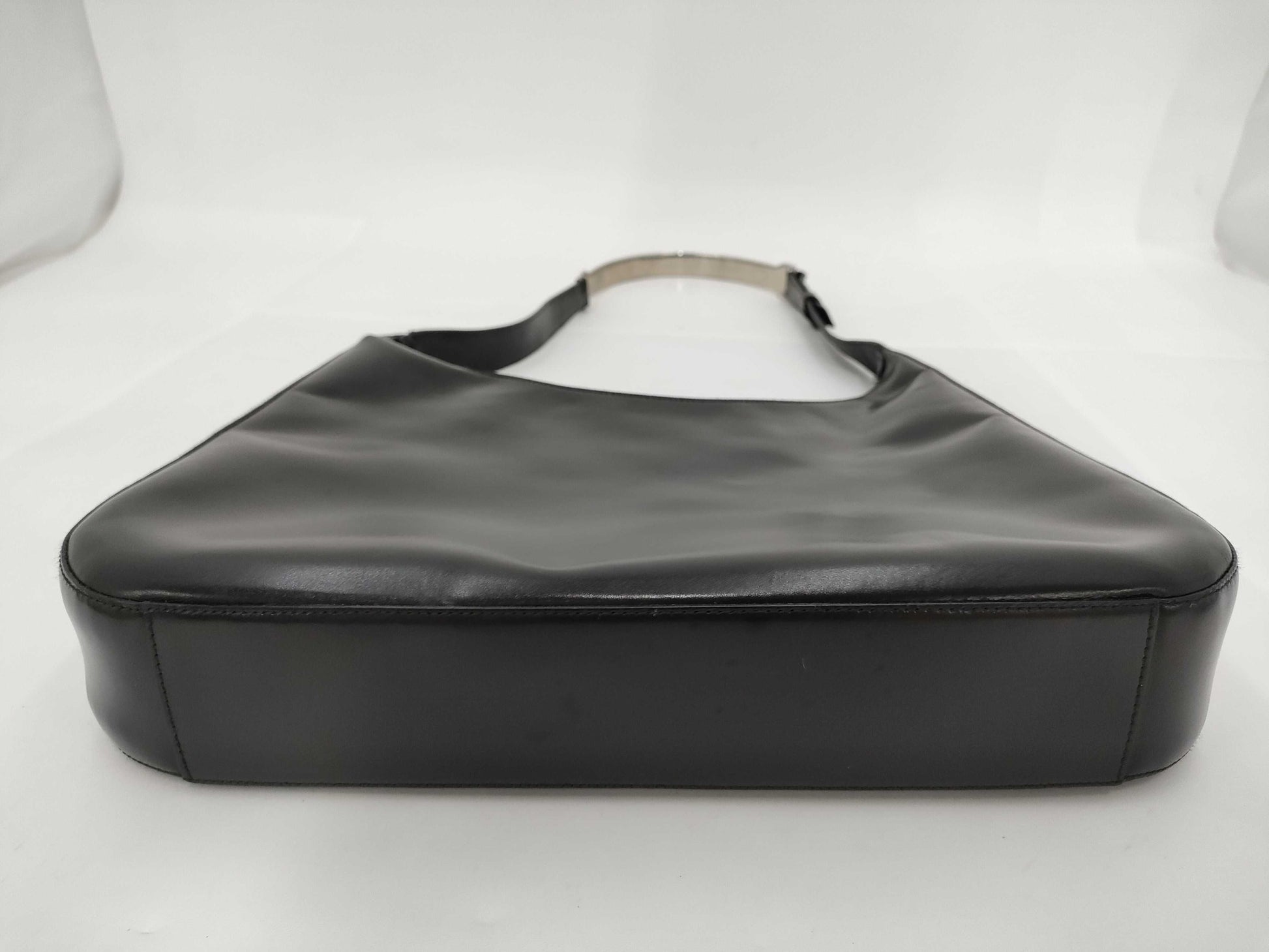 PRADA One-Shoulder Metal Handle Handbag