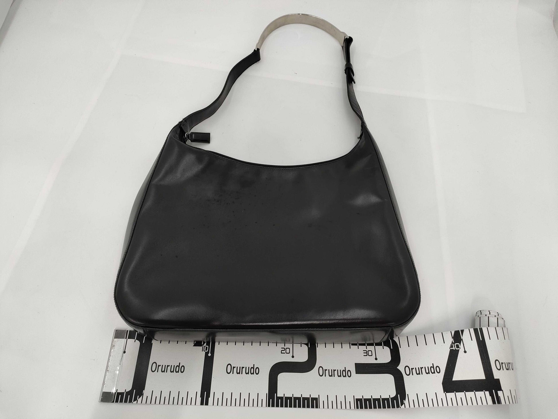 PRADA One-Shoulder Metal Handle Handbag