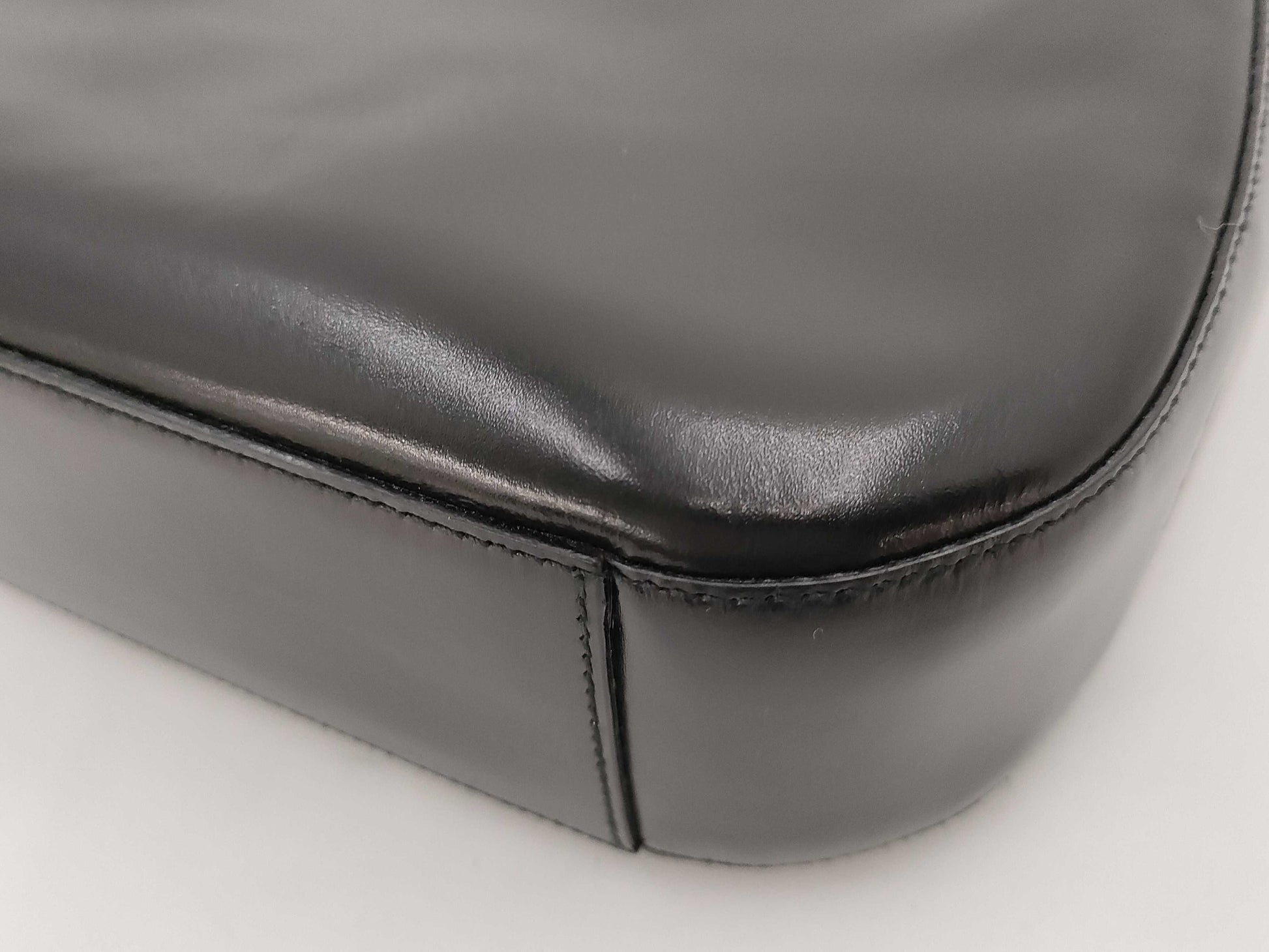 PRADA One-Shoulder Metal Handle Handbag