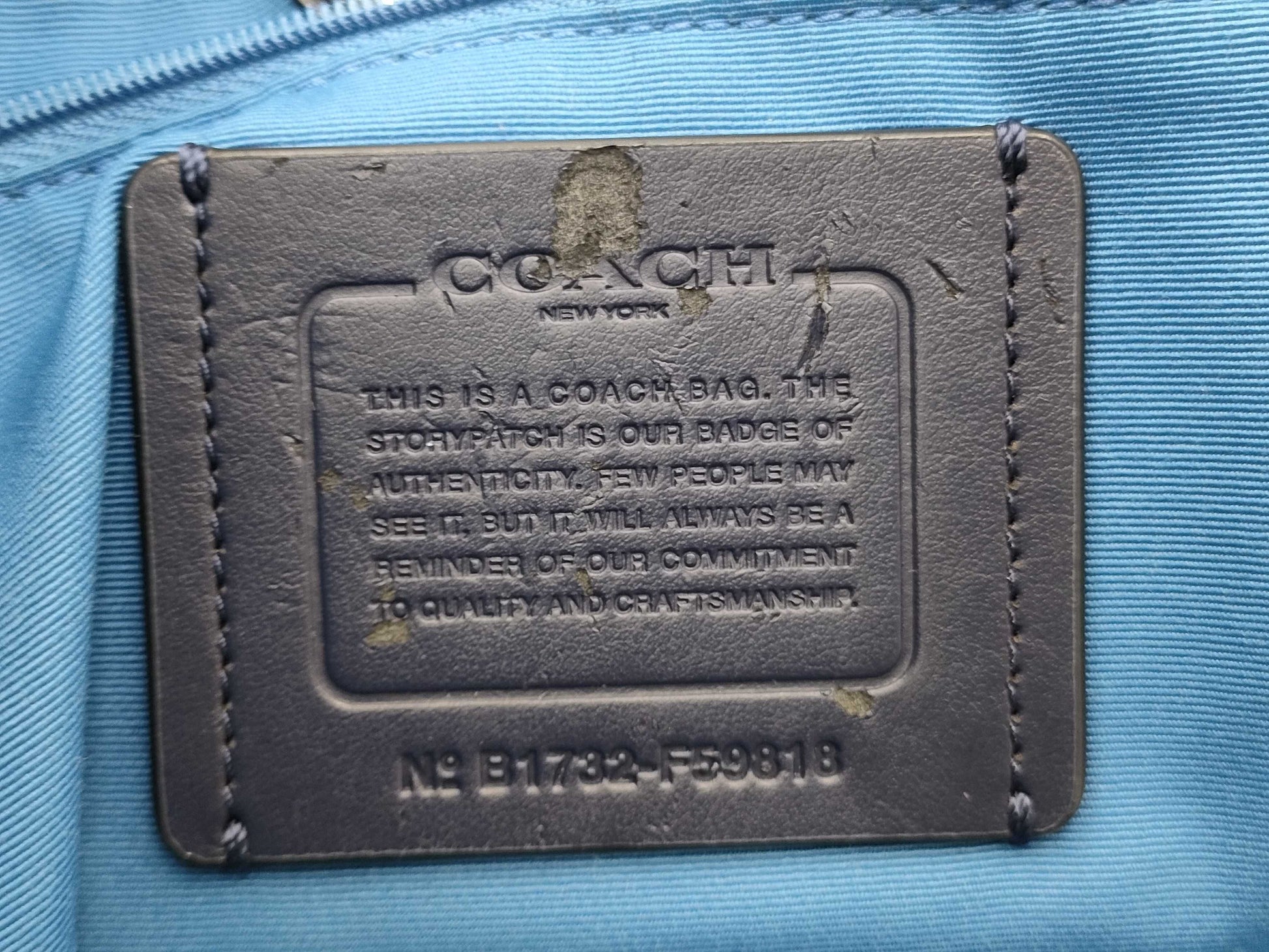 COACH F59818 Leather Tote Derby Tote Bag